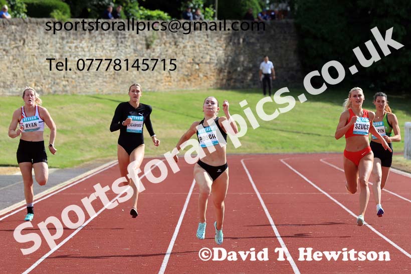 Womens Heptathlon 200 metres, 2024 EAP International Combined events, Hewcham, Northumberland.  Photo: David T. Hewitson/Sports for All Pics